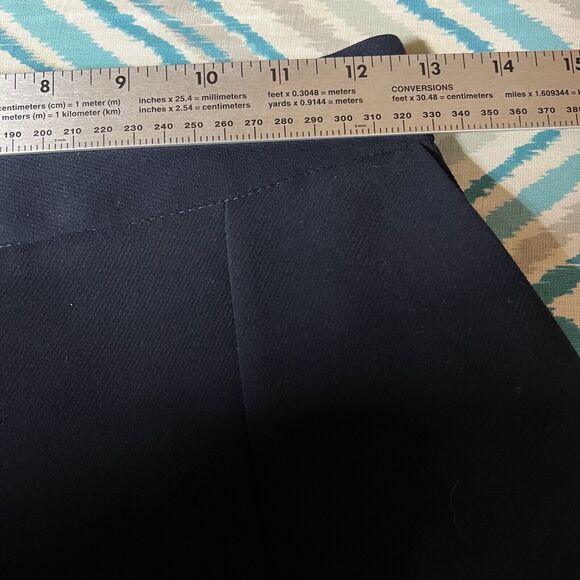 Top Shop Womens Pull On Cropped Pants Size 4 Blue Split Front Blue High Rise - Picture 10 of 12